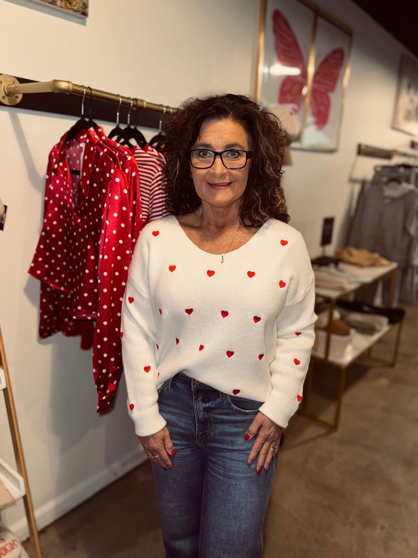 Heart Pattern Sweater