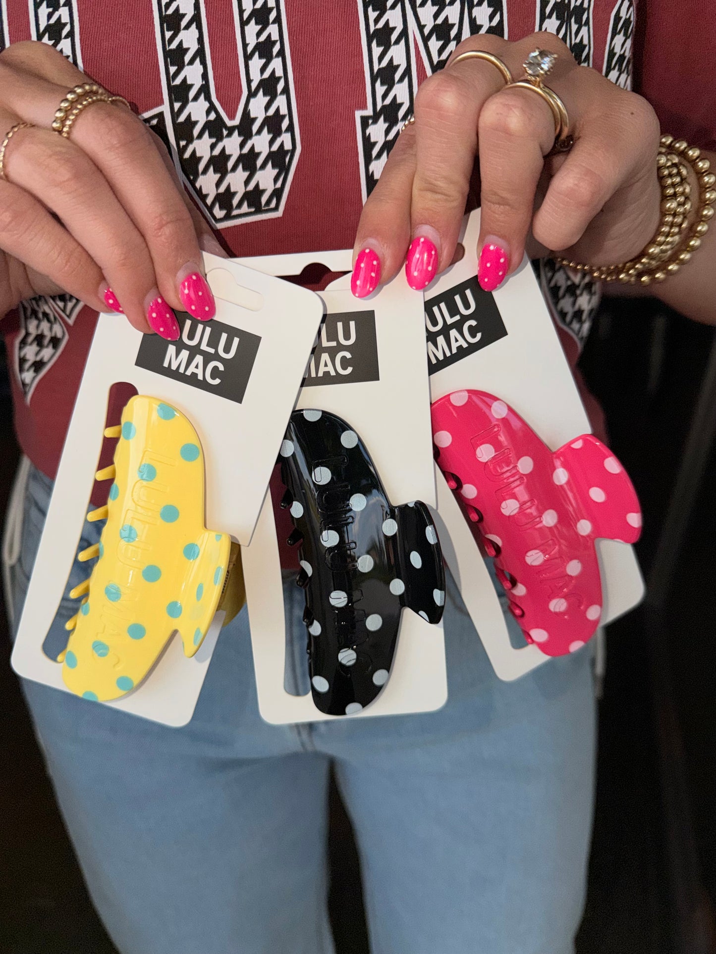 Lulu Mac Polka Dot Hair Clips