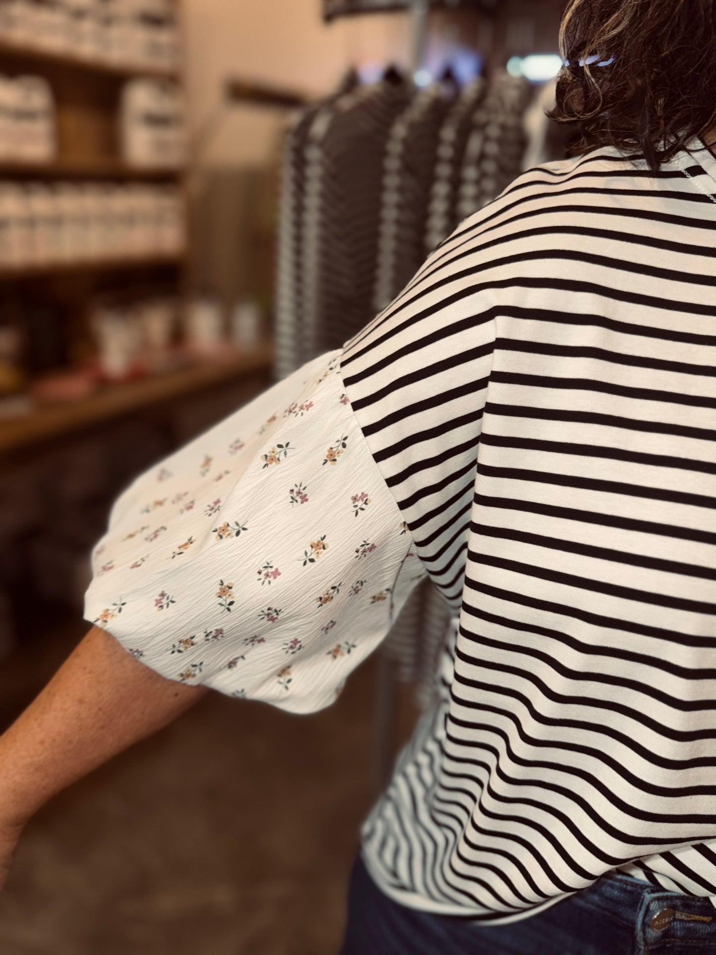 Floral Puff Sleeve Blouse