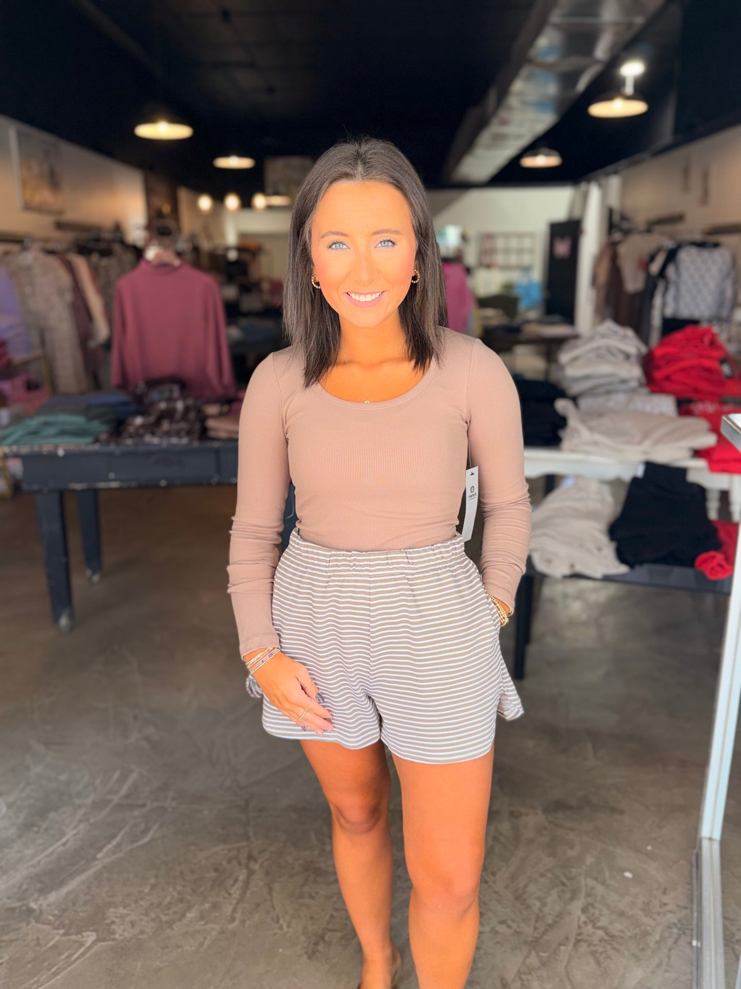 Ribbed Built In Bra Top