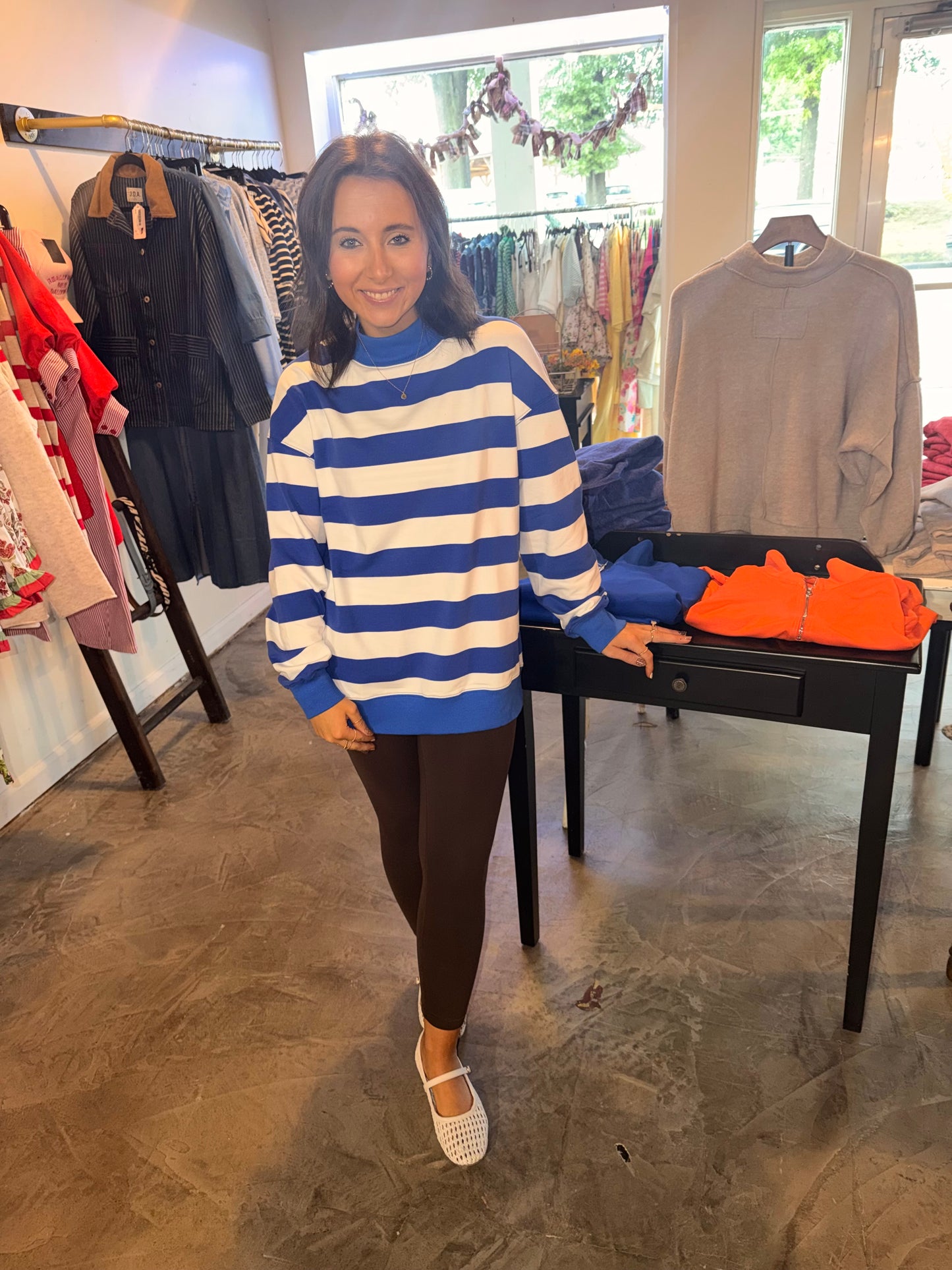 Kentucky Blue Striped Sweatshirt