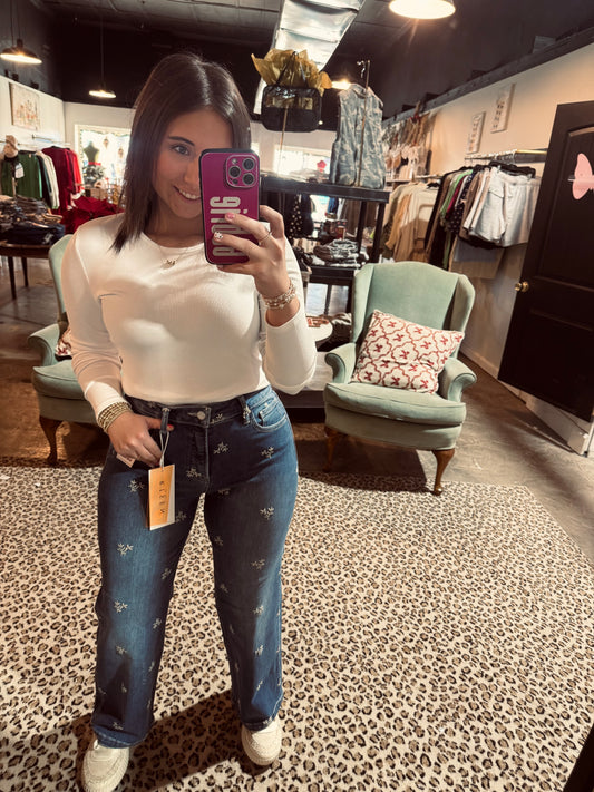 Dark Wide Leg Jean