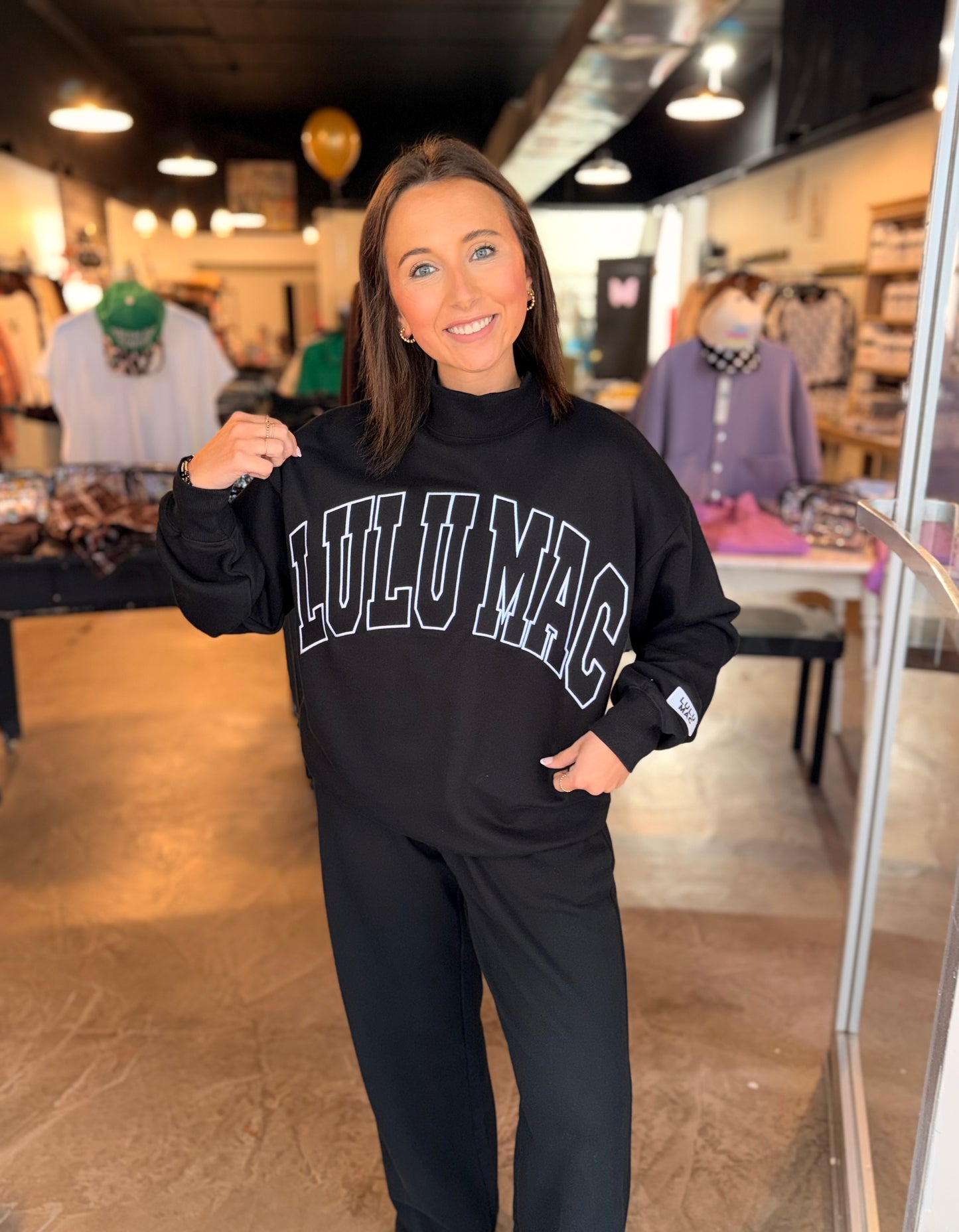 Lulu Mac Terry Cloth Mockneck