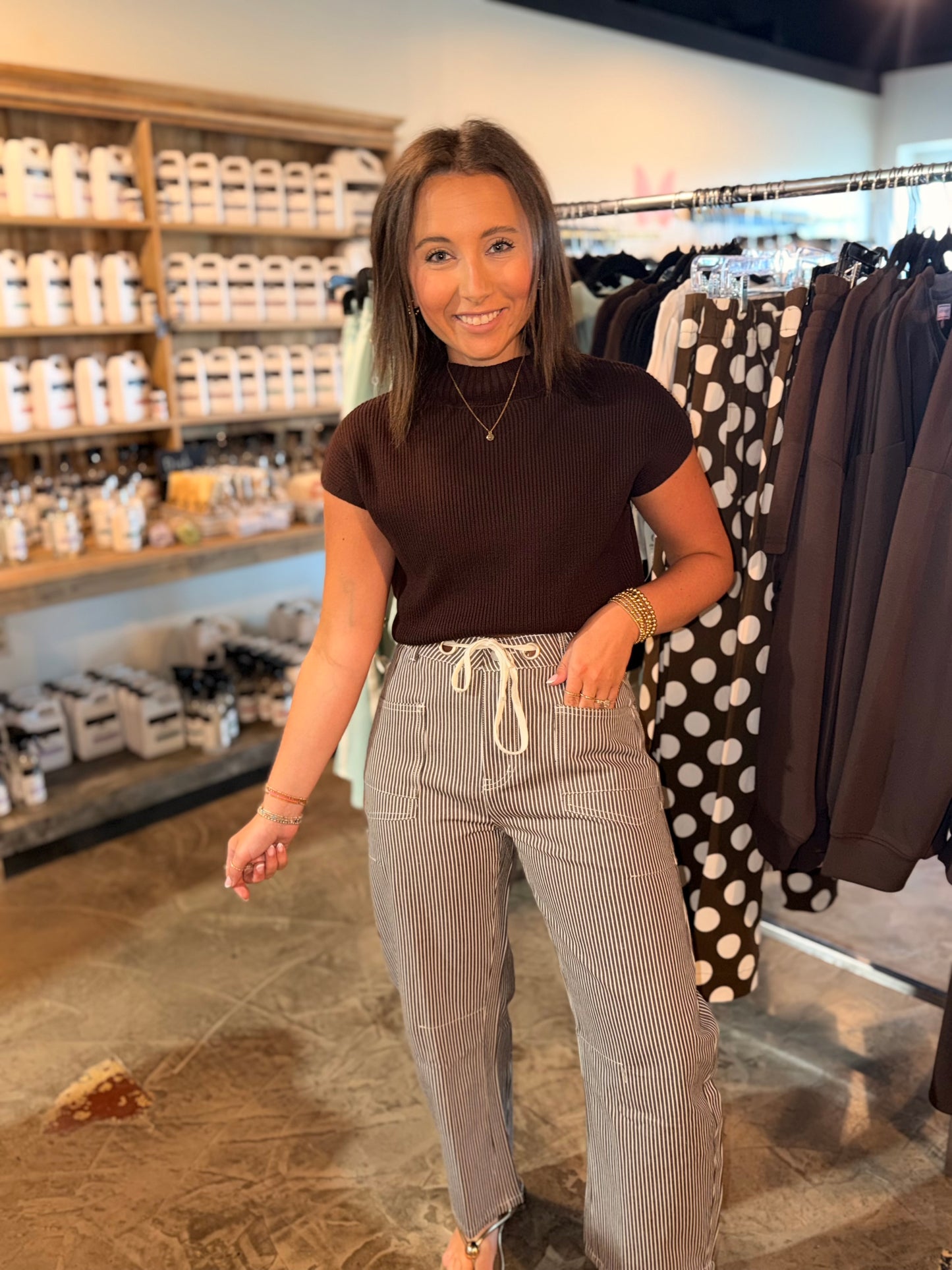 Mock Neck Crop Sweaters