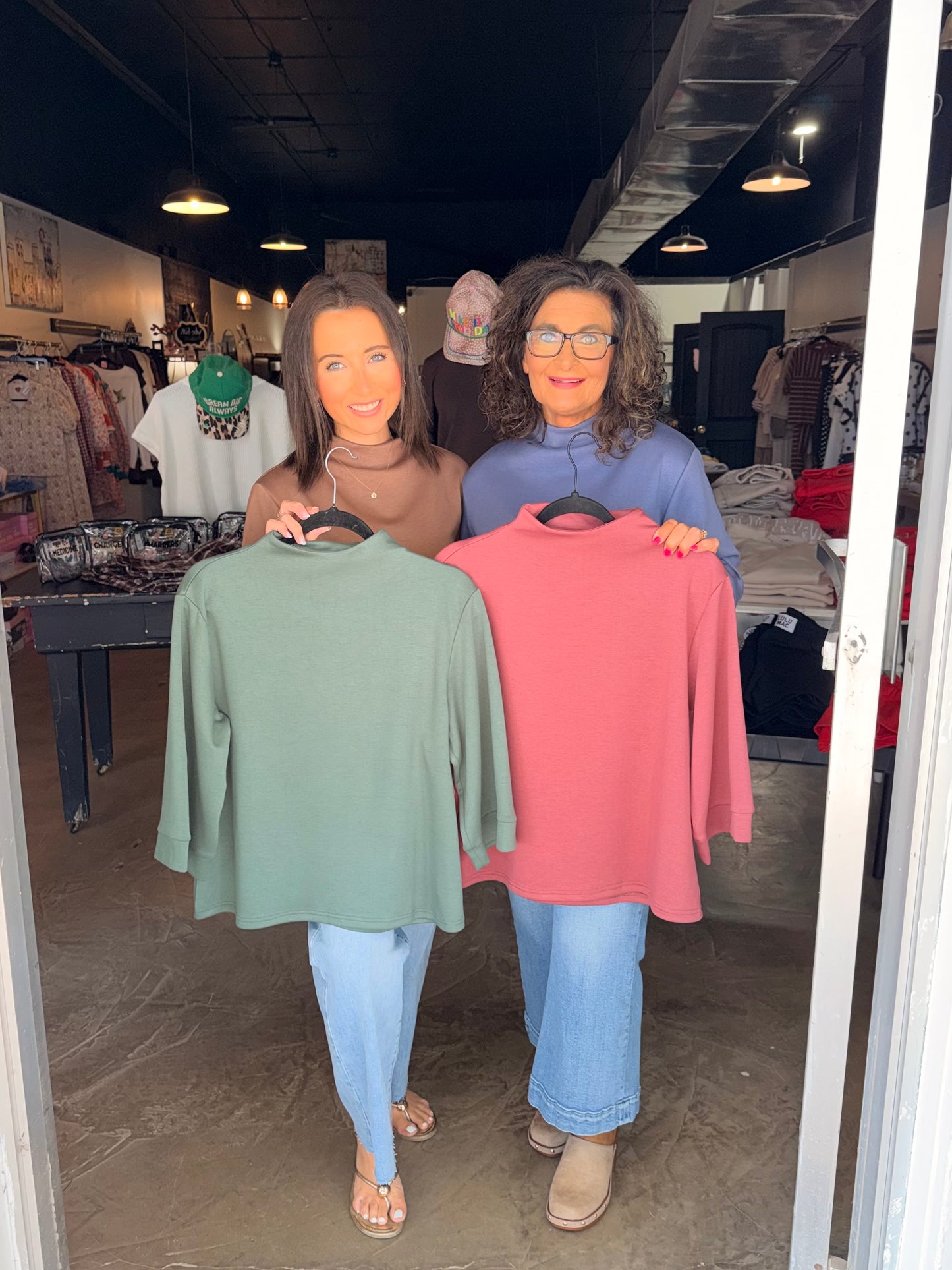 Scuba Lightweight Mock Tops