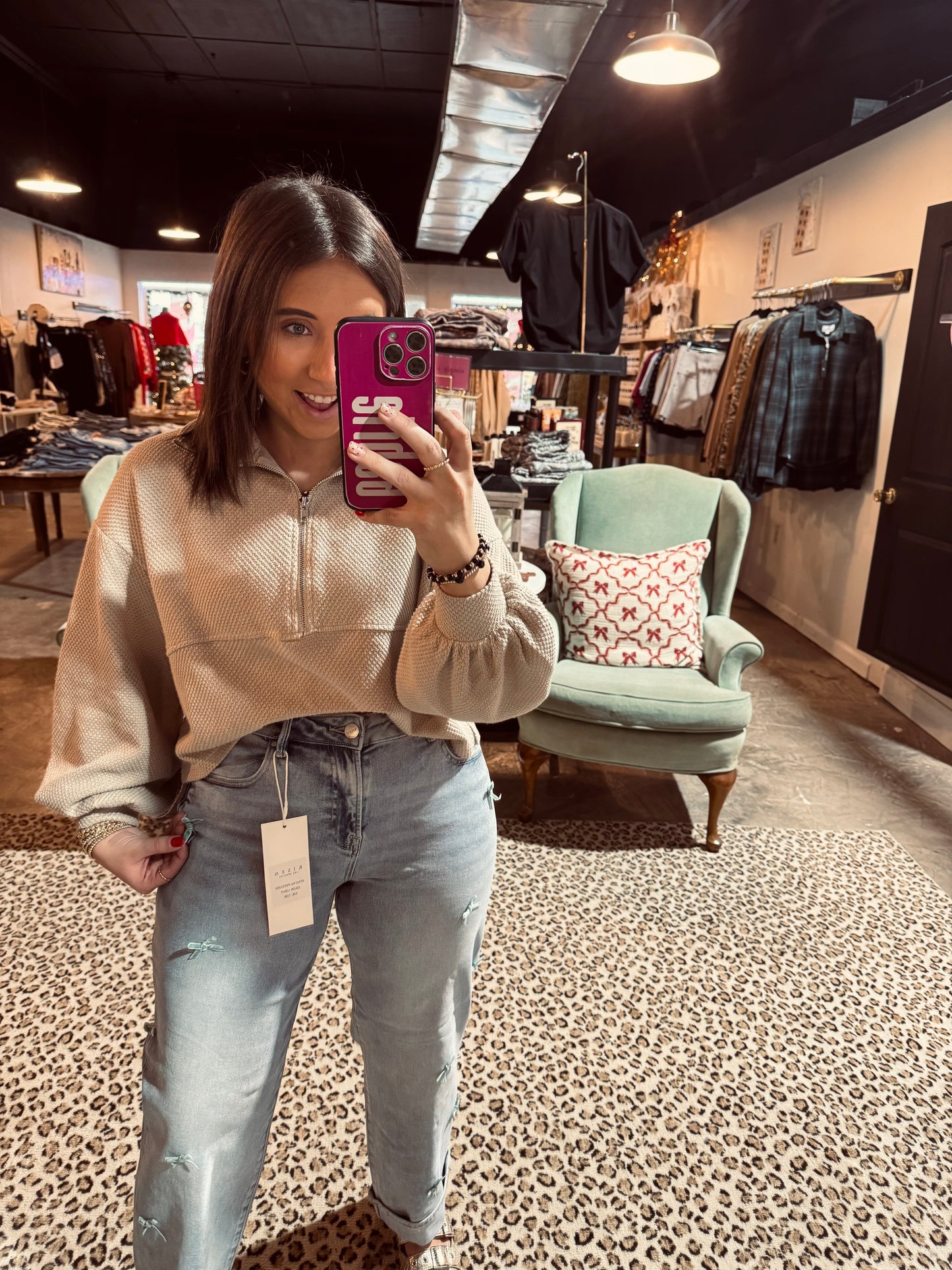 Velvet Bow Straight Risen Jean
