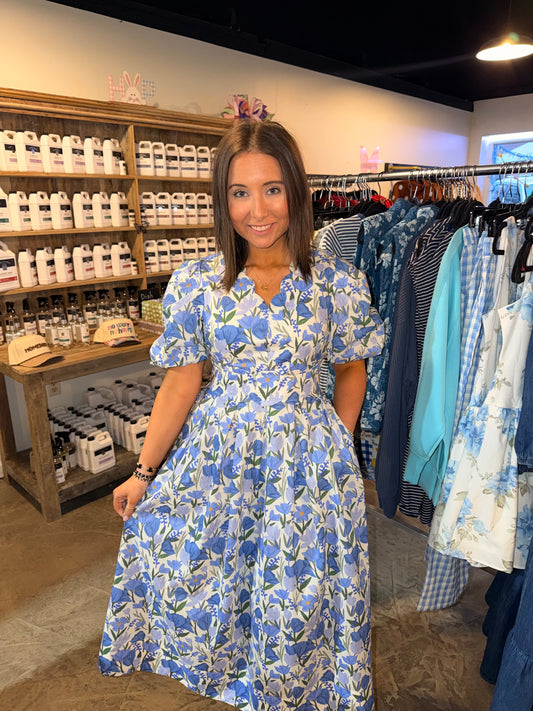 Scalloped Blues Mix Maxi