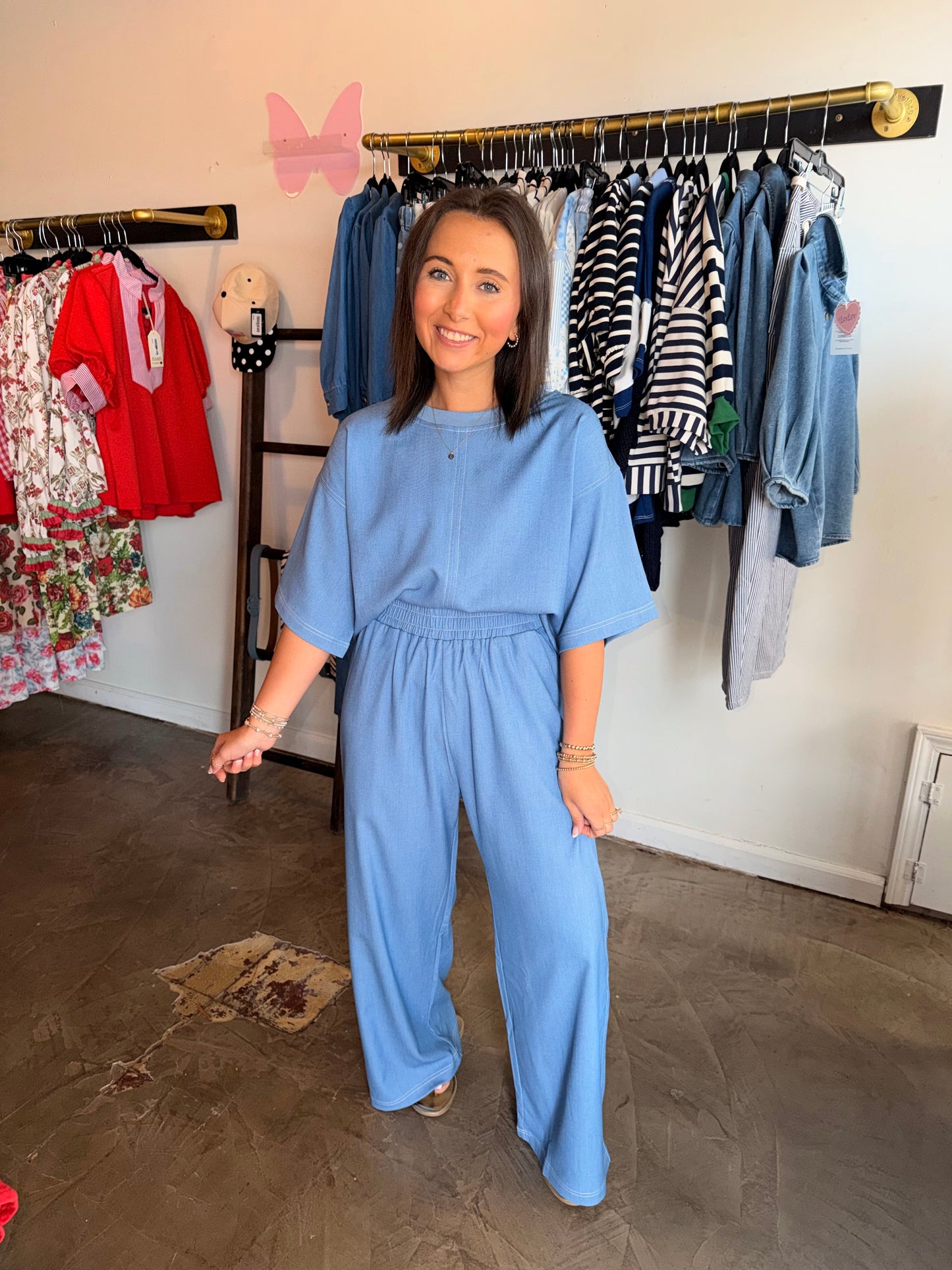 Denim Stitch Set Pant