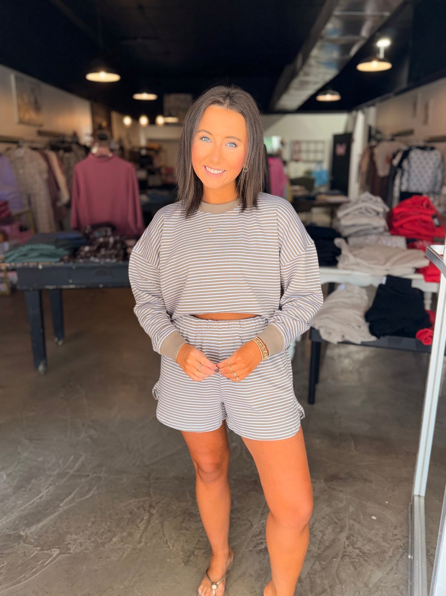 Stripe Crewneck Sets