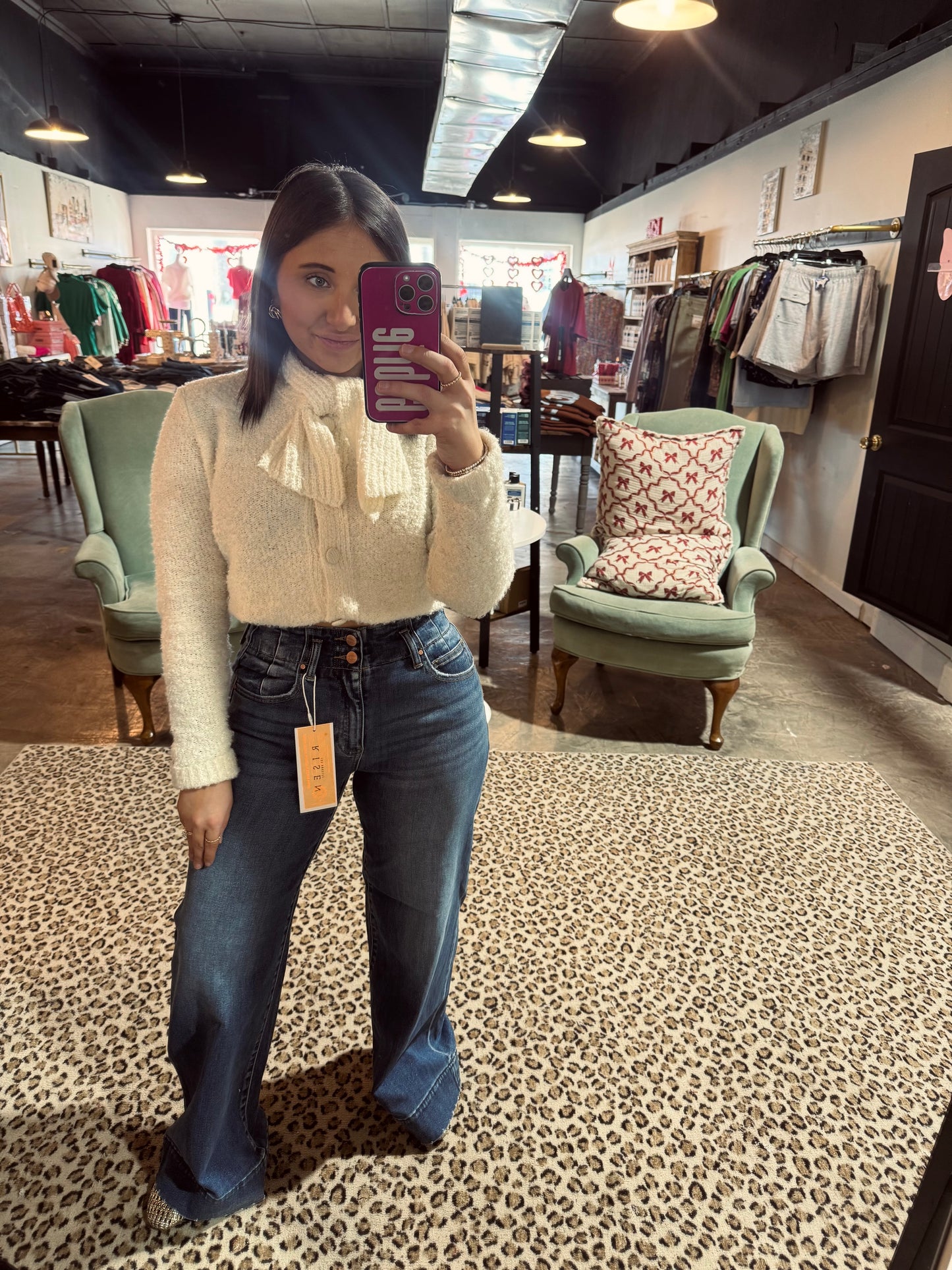 Double Button Long Jean