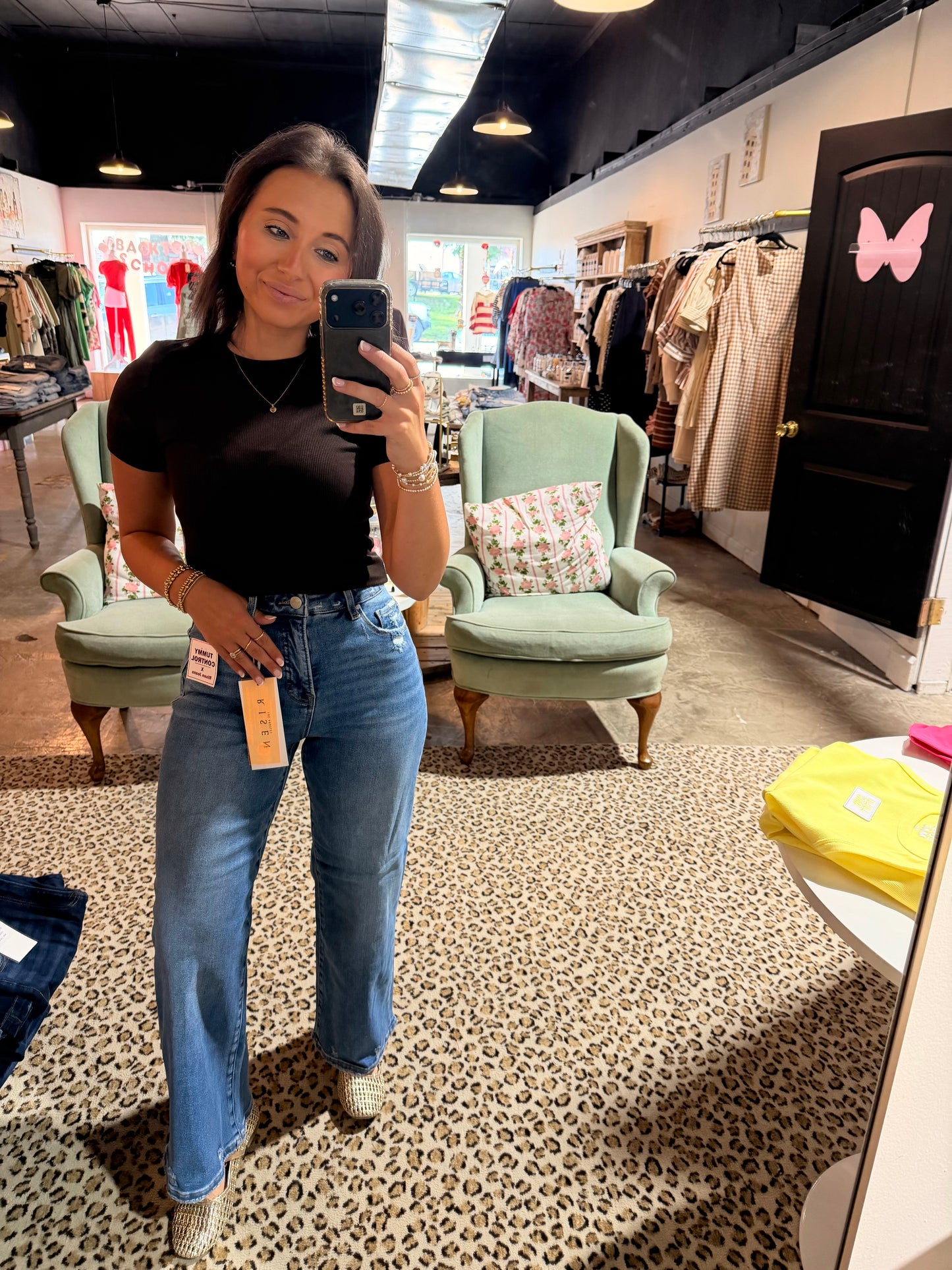 Back To School Medium Wash Hem Jean