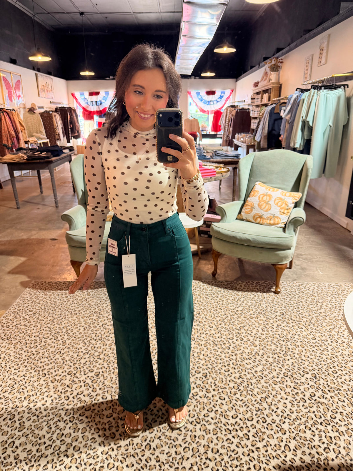 Hunter Green Wide Jean