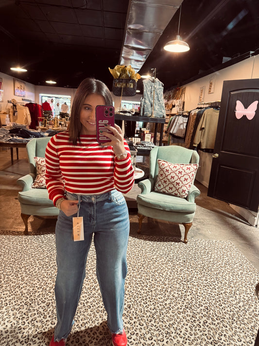 Slouchy Barrel Contrast Risen Jean