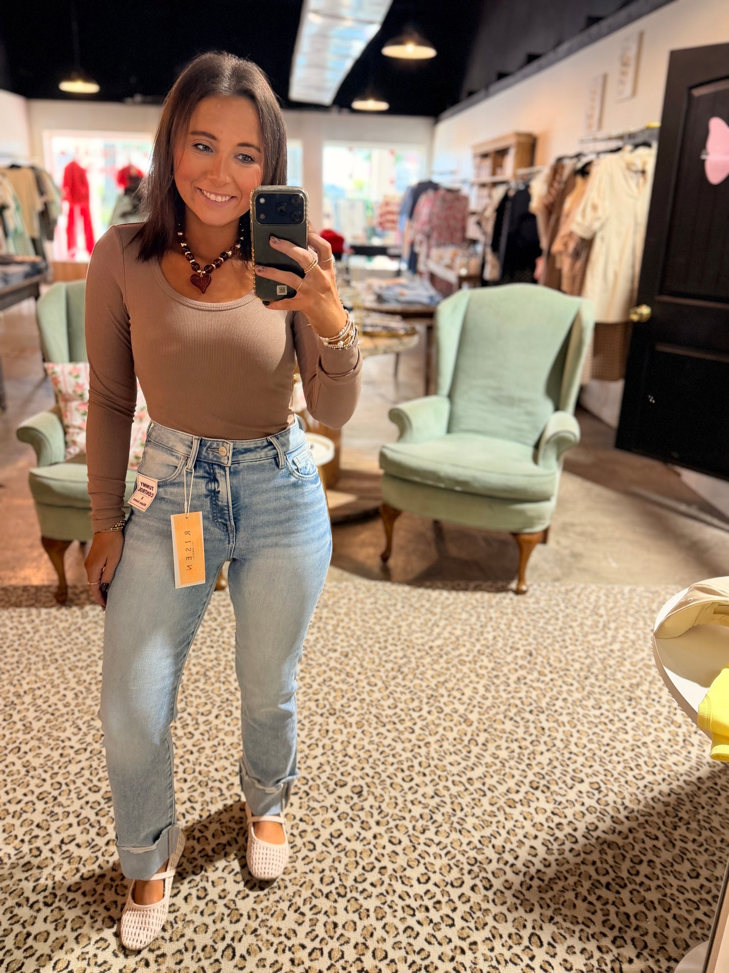 Straight Cuffed Skinny Jean