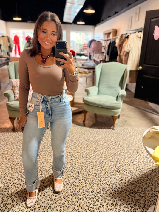 Straight Cuffed Skinny Jean