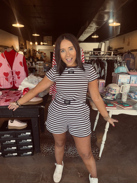 Lulu Mac Stripe Brown Short