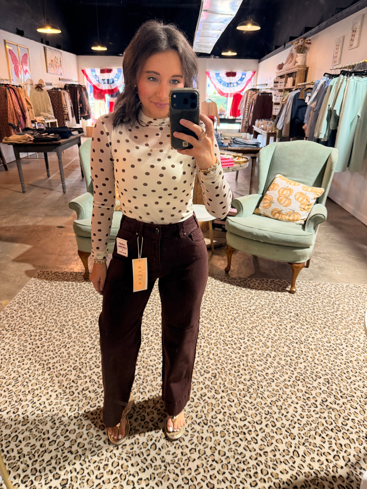 Chocolate Wide Crop Jean