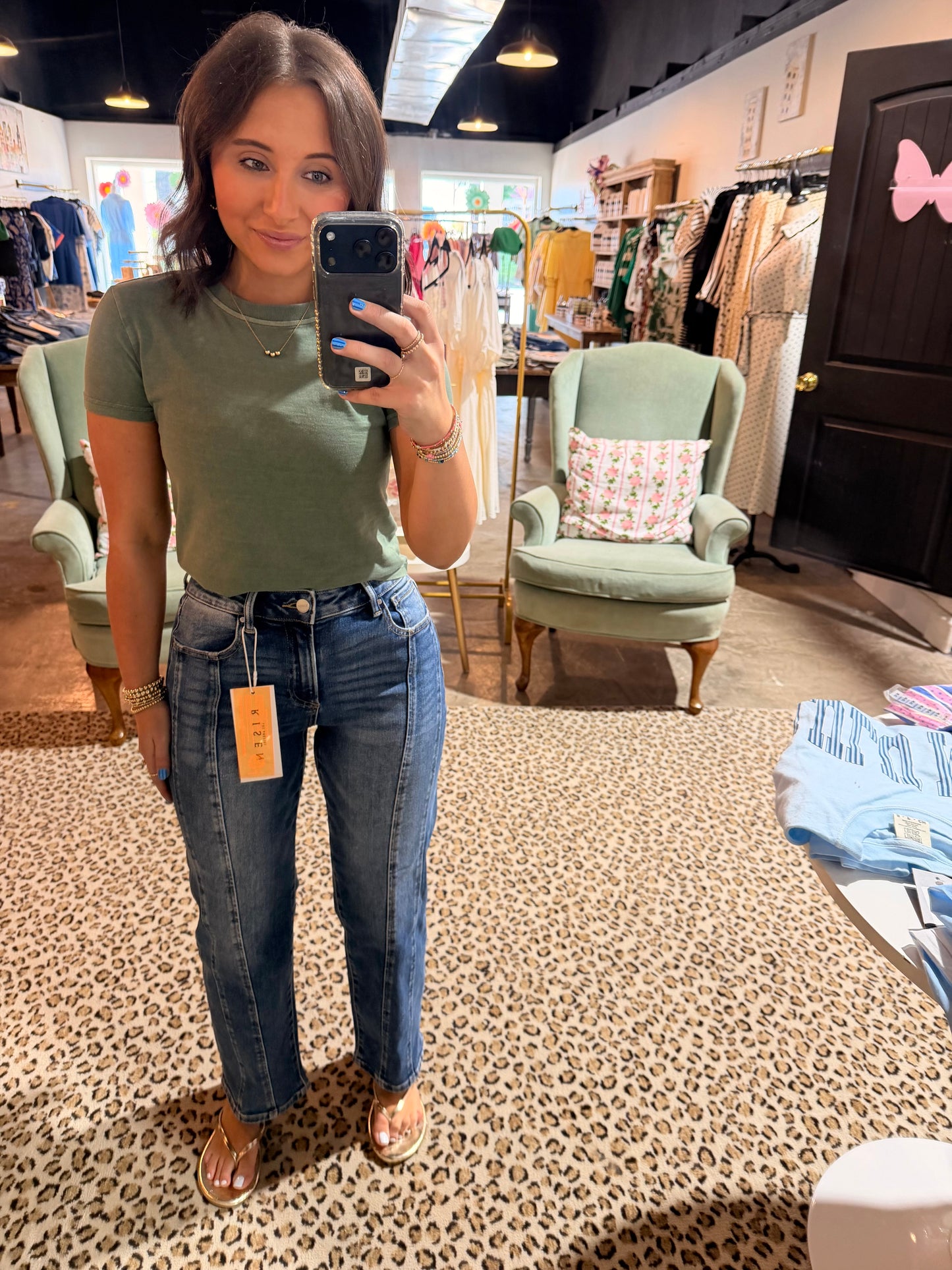 Straight Seam Ankle Jean