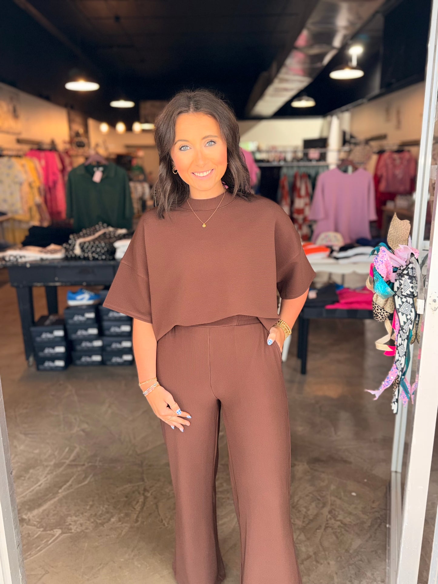 Ribbed Round Neck Set