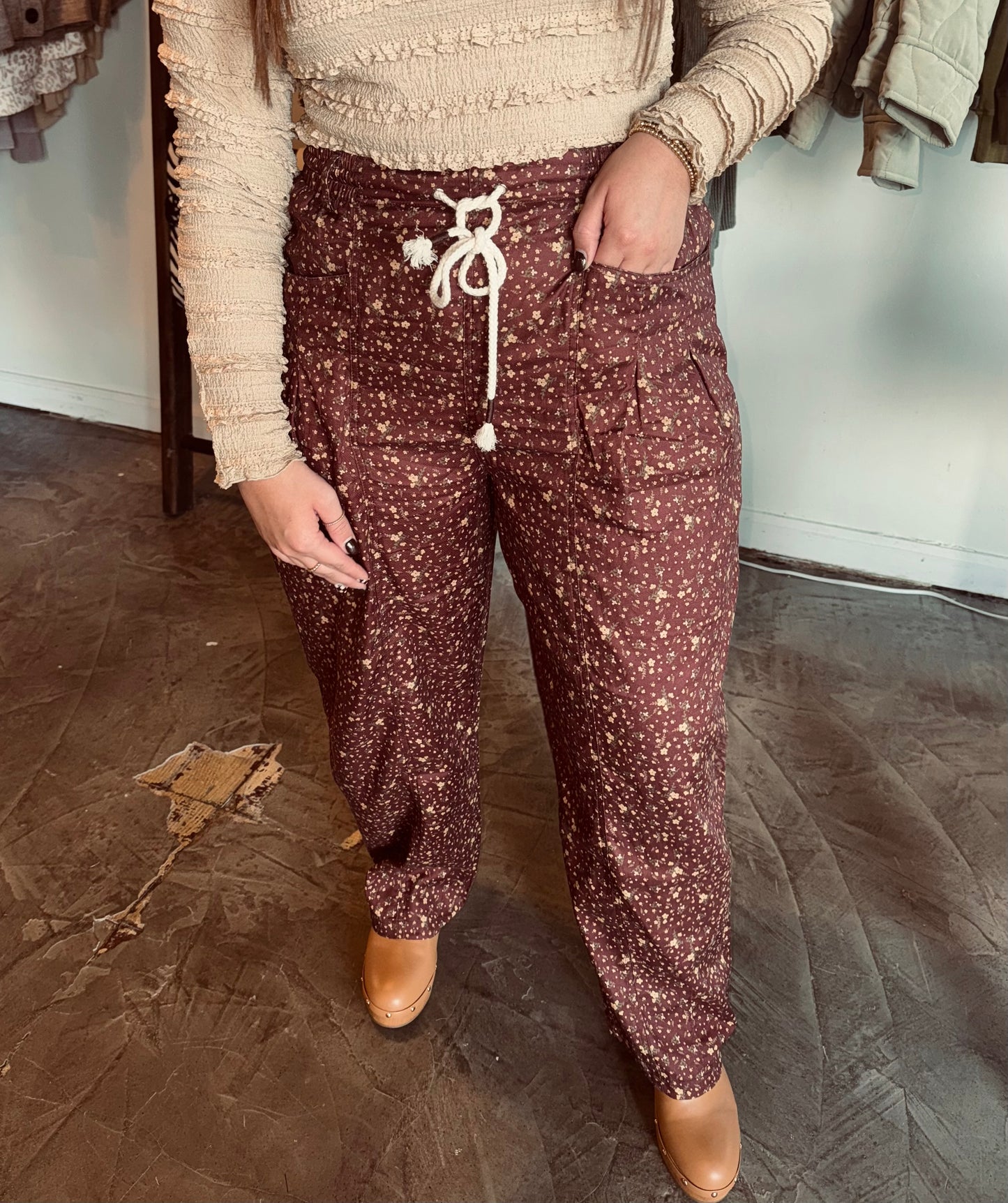 Ditsy Barrel Pant