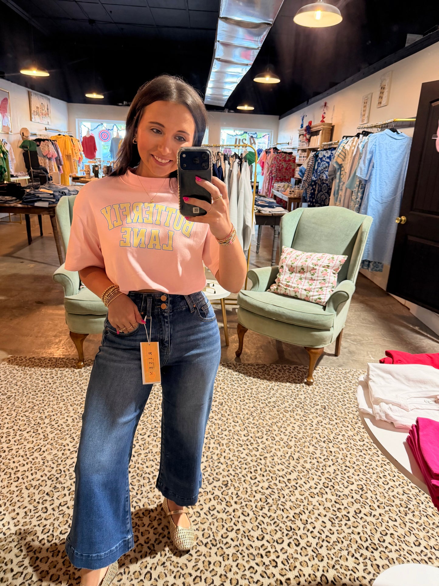 Crop Capri Dark Wash Double Button Jean