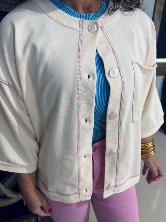 Multi Color Stitch Top
