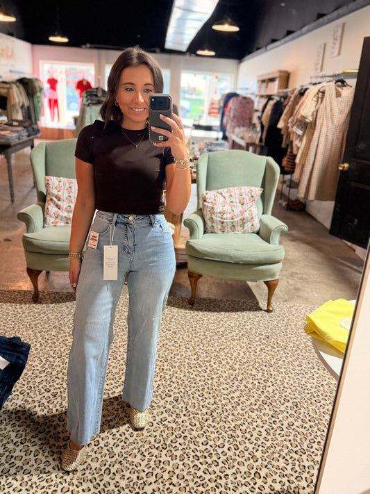Back To School Raw Hem Light Jean