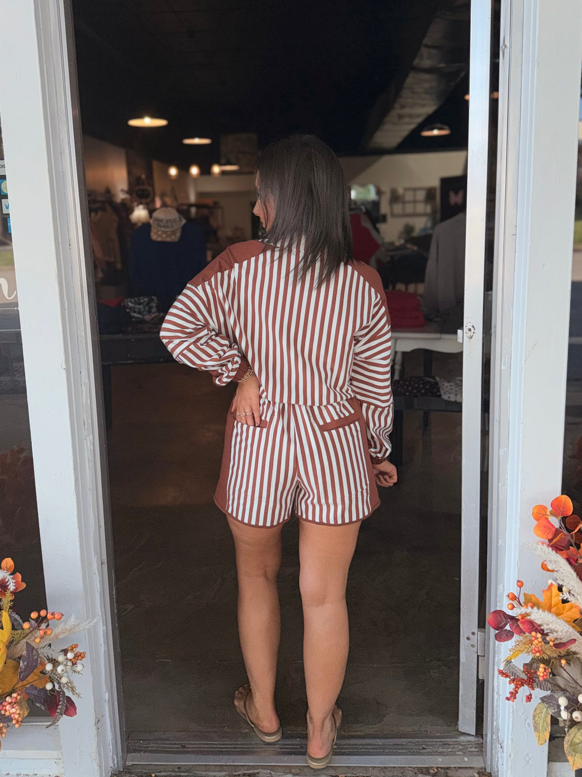 Stripe Color Block Zip Set