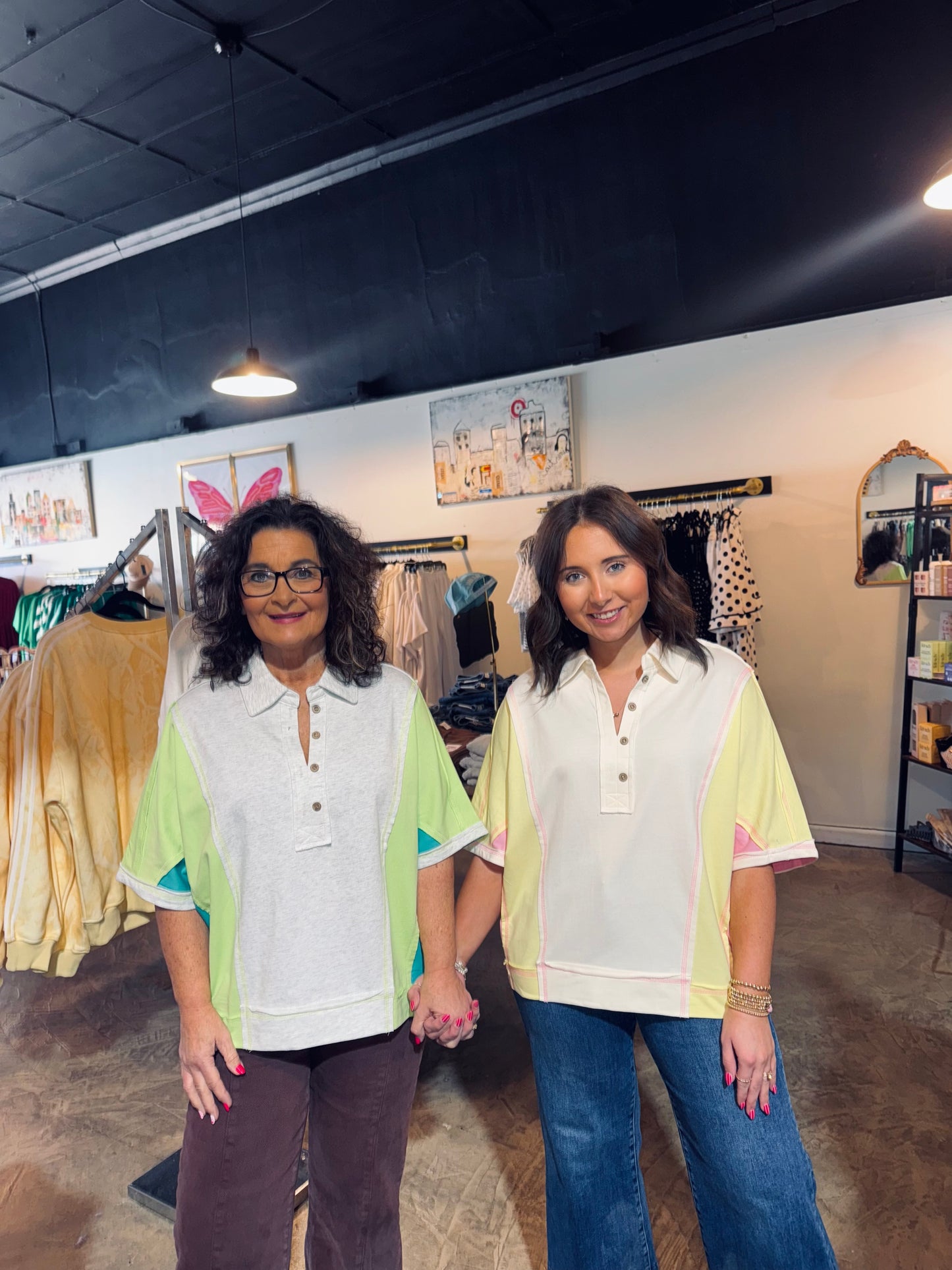 Oversized Color Block Top