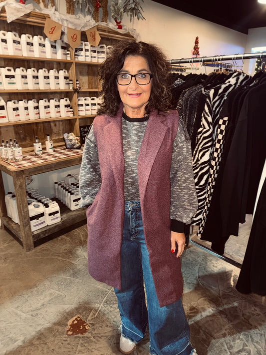 Fleece Long Vest